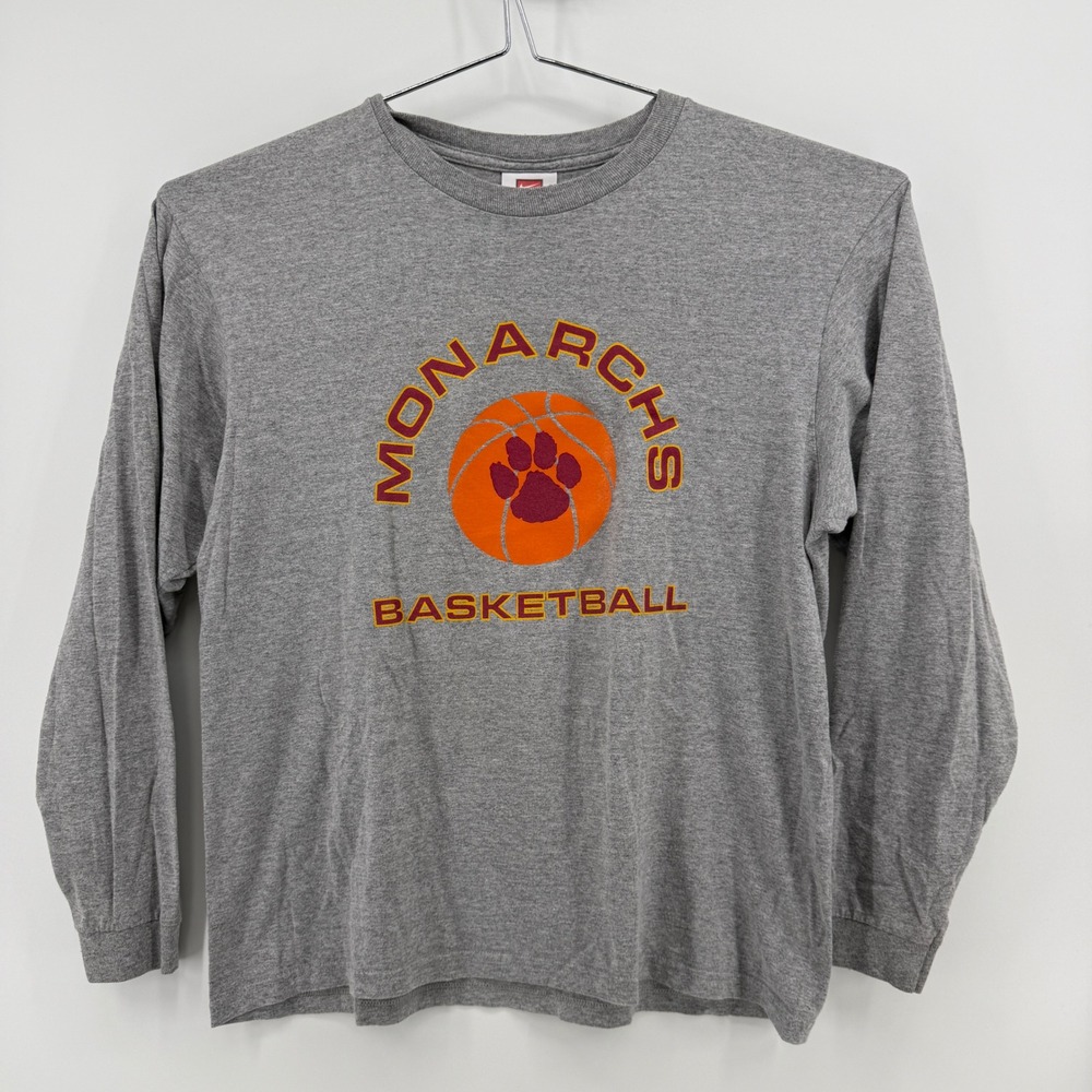 Nike Long Sleeve T-Shirt Mens M Gray Graphic Cotton Monarchs Basketball 2010